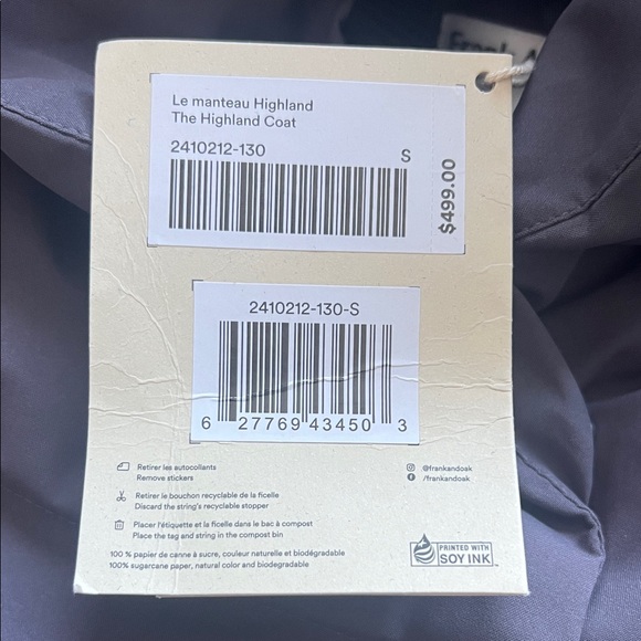 OAK Charcoal Puffer Jacket - Picture 4 of 4